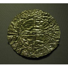 Gold disc, pre-Christian cross design inside the sun